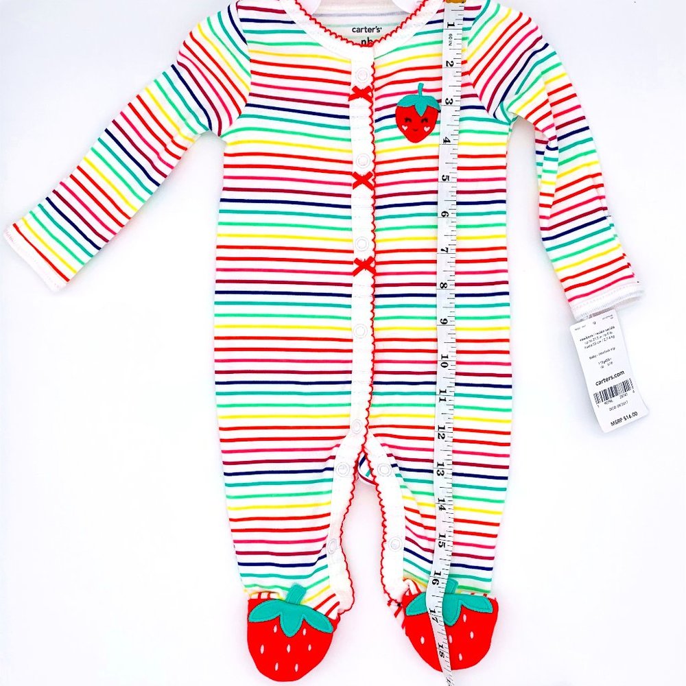 Carter's Rainbow Striped Strawberry Sleep & Play